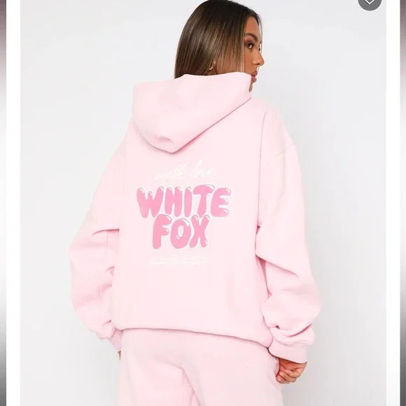 White Fox Boutique Baby Pink Hoodie - Picture 4 of 6